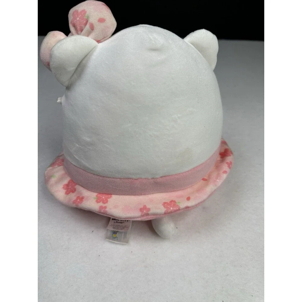 Hello Kitty Squishmallow Plush Pink Floral‎ Hat Sitting Pose Stuffed Toy